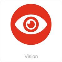 vision et œil icône concept vecteur