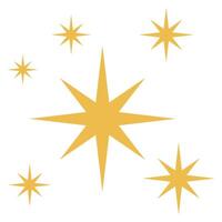 brillant étoiles icône isolé sur blanc Contexte. vecteur