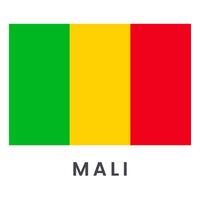 vecteur drapeau de mali isolé sur blanc Contexte.