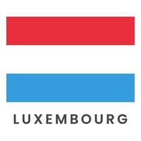 vecteur illustration de Luxembourg drapeau isolé sur blanc Contexte.