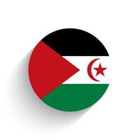 nationale drapeau de sahraoui arabe démocratique république icône vecteur illustration isolé sur blanc Contexte.