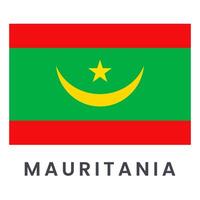 Mauritanie drapeau vecteur illustration isolé sur blanc Contexte.