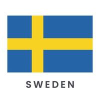 original Suède drapeau isolé sur blanc Contexte. vecteur
