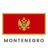 drapeau de Monténégro vecteur illustration isolé sur blanc Contexte.