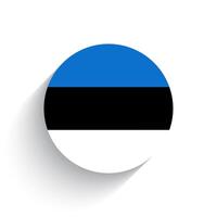 nationale drapeau de Estonie icône vecteur illustration isolé sur blanc Contexte.