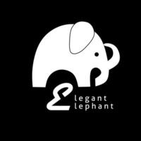 création de logo d'éléphant vecteur