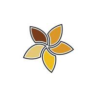 fleur plumeria logo vecteur élément symbole conception