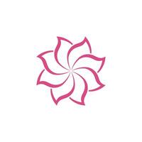 fleur plumeria logo vecteur élément symbole conception
