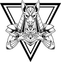 vecteur illustration de anubis Dieu avec prime qualité Stock vecteur