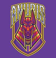 vecteur anubis égyptien Dieu mascotte logo modèle