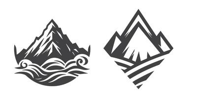 montagnes vecteur illustration. ensemble de montagnes logo, ensemble de montagnes silhouette