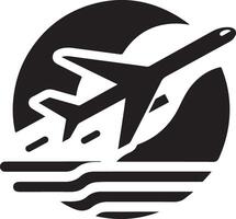 minimal compagnies aériennes logo avec Créatif forme icône, plat symbole vecteur