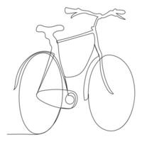 continu Célibataire vecteur ligne art dessin et un ligne illustration de vélo