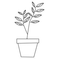 continu un ligne dessin arbre plante croissance le progrès Célibataire ligne vecteur art illustration