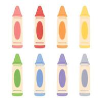 mignonne pastel coloré main tiré crayon icône ensemble. griffonnage vecteur illustration. retour à école concept.