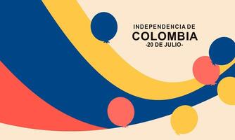 colombien indépendance journée fête. juillet 20. vecteur illustration