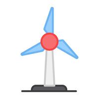 une plat conception, icône de vent turbine vecteur