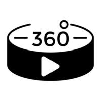 branché vecteur conception de 360 diplôme vidéo