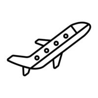 ses temps à voyage, linéaire conception icône de avion vecteur
