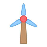 une plat conception, icône de vent turbine vecteur