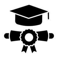 badge avec document, diplôme icône vecteur