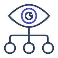un contour conception, icône de réseau surveillance vecteur