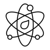 une linéaire conception, icône de atomique symbole vecteur