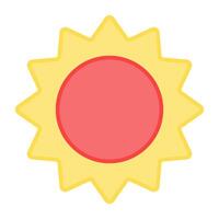 une plat conception, icône de Soleil vecteur