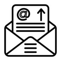 icône de e-mail, linéaire conception vecteur