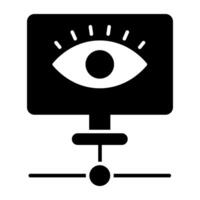 une plat conception, icône de dossier surveillance vecteur
