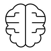 une linéaire conception, icône de cerveau vecteur