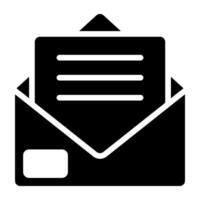 lettre à l'intérieur enveloppe, email icône vecteur