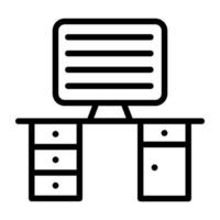 icône de espace de travail, contour conception vecteur