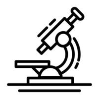 un icône conception de optique laboratoire instrument, microscope vecteur
