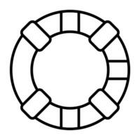 une linéaire conception, icône de bouée de sauvetage vecteur