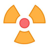 une plat conception, icône de radiation vecteur