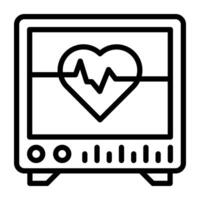 battement de coeur à l'intérieur moniteur représentant ecg moniteur icône vecteur