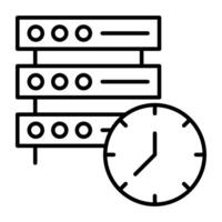 une plat conception, icône de serveur sauvegarde vecteur