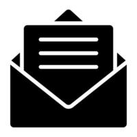 l lettre à l'intérieur enveloppe, email icône vecteur