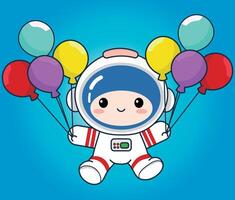 mignonne modèle d'astronaute, enfants imprimer, pour enfants arrière-plans et tissus vecteur