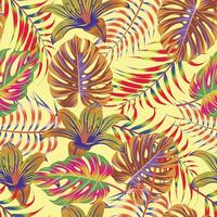 motif floral abstrait sans couture avec des feuilles. fond tropical vecteur