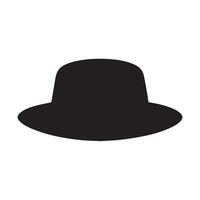 cow-boy chapeau icône homme . noir vecteur vieux collection conception.