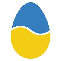 Pâques Oeuf ua icône décoré Jaune bleu couleurs, Ukraine drapeau vecteur