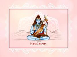 content maha shivratri culturel hindou Indien Festival salutation carte conception vecteur