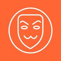 icône de vecteur de masque de pirate informatique