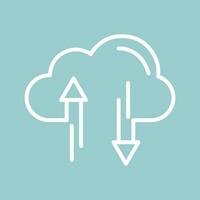 icône de vecteur de stockage en nuage