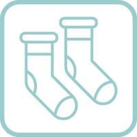 icône de vecteur de chaussettes d'hiver