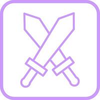 icône de vecteur de deux épées