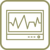 ecg vecteur icône