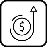 icône de vecteur de croissance de l'argent